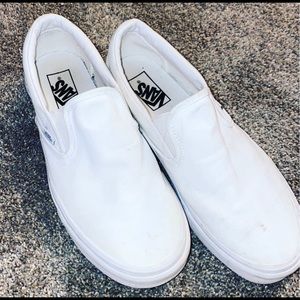 Vans canvas slip on shoes